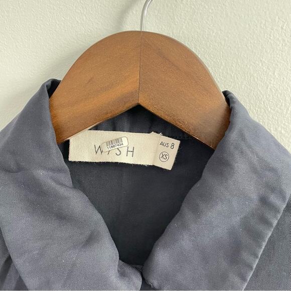 Wish The Label | Australia Tencel Waist-Tie Common Ground Shirt Midnight Blue XS - Picture 5 of 7